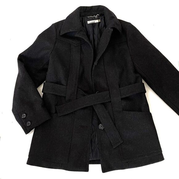 NWOT J.CREW Women Coat Wool blend Size PS Grey belted - Picture 1 of 8